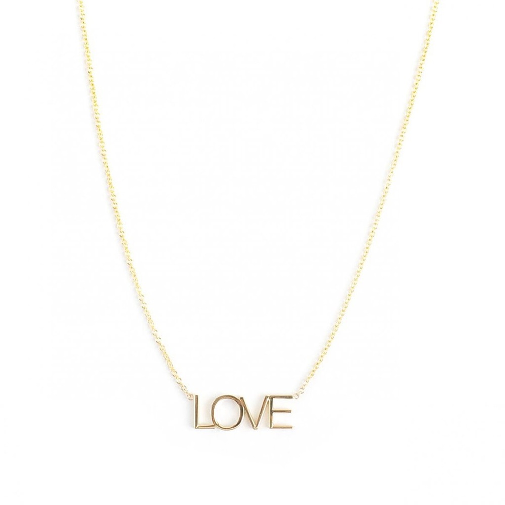 Maya Brenner Love Necklace in Gold